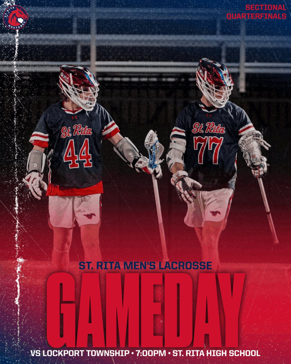 Our road to Sectionals begins TODAY. Mustangs host Lockport Township tonight at 7. $5 admission. Here we go! #Shootyourshot #Stritalacrosse