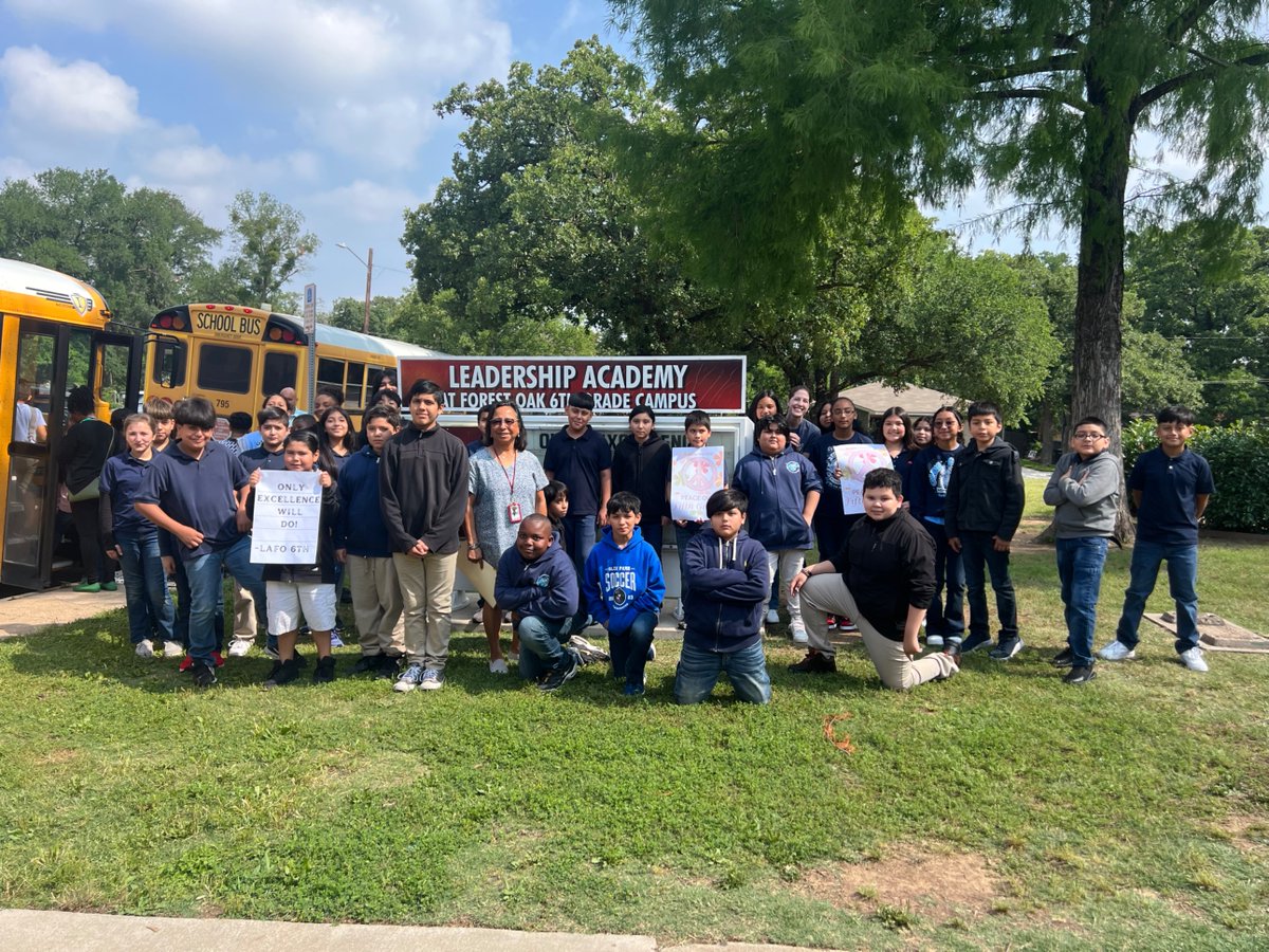 Today our 5th grade students were able to tour their new  campus for 6th grade. Thank you Leadership Academy at Forest Oak Middle School for inviting our students over to visit!