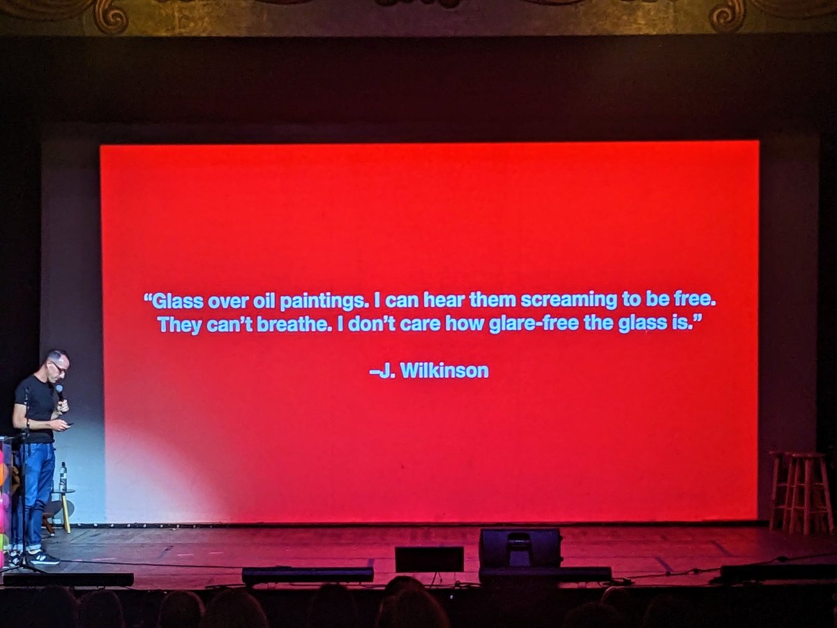 Concluding my time in #Denver, and at AAM, w/ "The Great Pod-Slam" at <a href="/mcadenver/">MCA Denver</a>'s Holiday Theater. Hats off to <a href="/sarahwambold/">Sarah Wambold</a> (<a href="/metmuseum/">The Metropolitan Museum of Art</a>) &amp; Jeff Martin (<a href="/Philbrook/">Philbrook Museum of Art</a>) for the great talks so far! 🎙️🎭 <a href="/AAMers/">American Alliance of Museums</a> #AAM2023