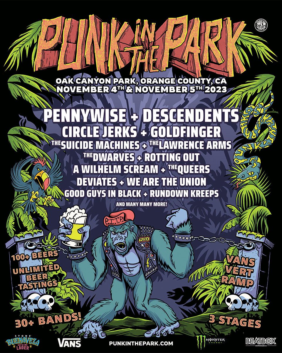 We’re playing @punk_inthepark this November!