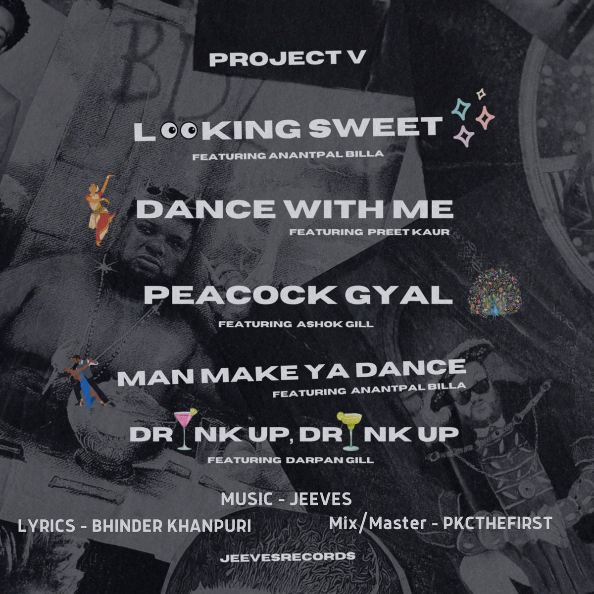 𝑷𝑹𝑶𝑱𝑬𝑪𝑻   𝐕

5 Track E.P. 💽 #ProjectV ❌ #Jeeves 

My Fifth Project Out This Friday 
26/05/23  ❗️

JEEVES - Music 🎹🎼
<a href="/bhinderkhanpuri/">Bhinder khanpuri</a> - Lyrics 📝
<a href="/PKCthefirst/">PKCthefirst</a> - Mix/Master 🎧