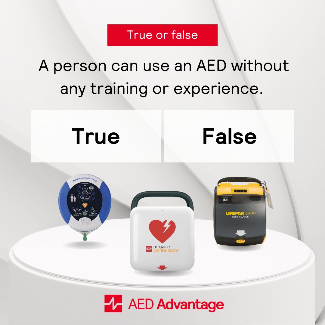 True! While AED prompts can guide you through the process without any training or experience, it is highly recommended to have your staff properly trained in using it in case of emergency. ❤️

#AEDTraining #LifesavingSkills #BePrepared #EmergencyResponse #InvestInTraining