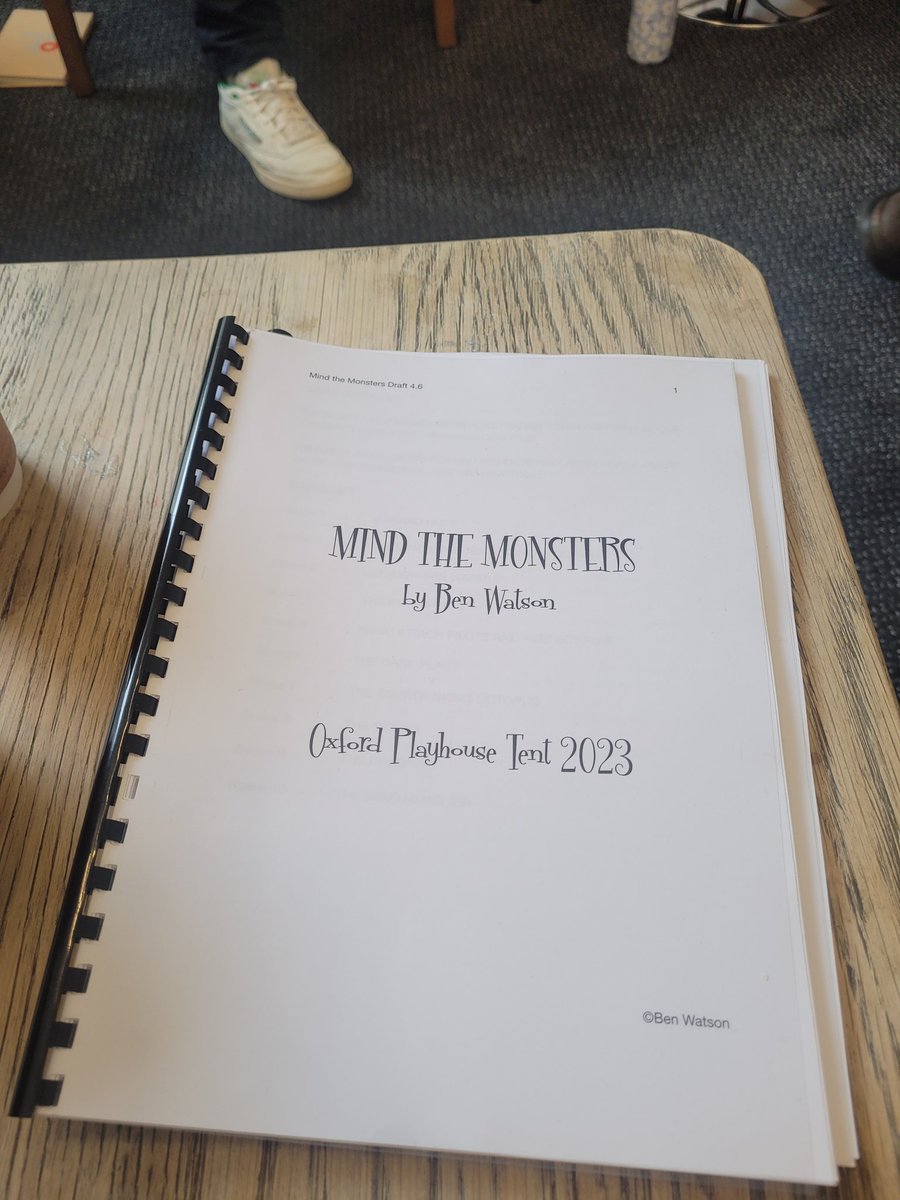 First day of Mind the Monsters rehearsals! I can't wait to take this play into primary schools and community venues around Oxfordshire! <a href="/OxfordPlayhouse/">Oxford Playhouse</a>