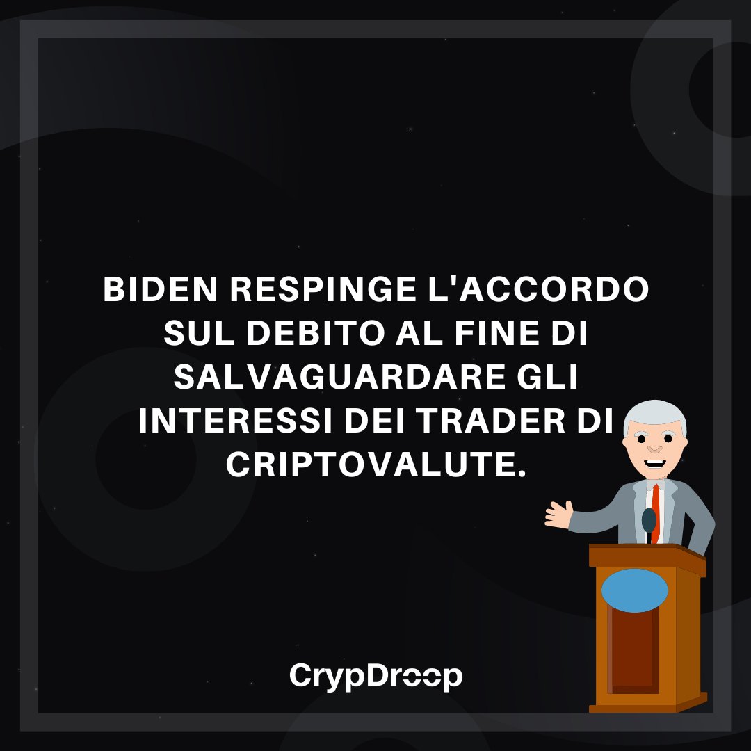 CrypDroop's tweet photo. Intrigante mossa di Biden per proteggere i trader di criptovalute! 🚀 Che effetto pensate che avrà sul mercato delle cripto? Lasciate un 💭 per condividere i vostri pensieri! 

#CriptoTrader #Biden #Crypto #CryptoNews https://t.co/IcZn3iJcfJ