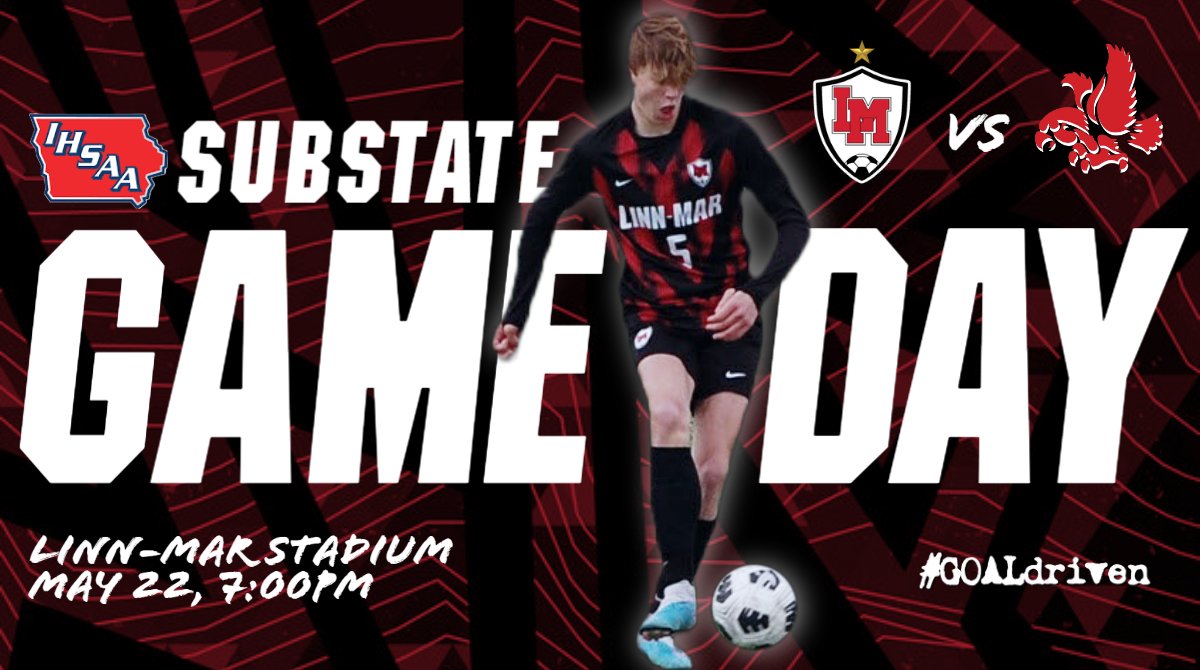 LinnMarSoccer's tweet photo. 🚨Help #packtheplace at LM Stadium tonight!!🚨
At 7:00, the Lions host the Little Hawks in the Semifinal round of the @IHSAA Substate playoffs!! Winner advances to Wednesday's Final!
#GOALdriven
#iahssoc
🎟 Tickets $6 online, must be purchased in advance: https://t.co/BpbPs4ddCv https://t.co/6wCIzZbmmk