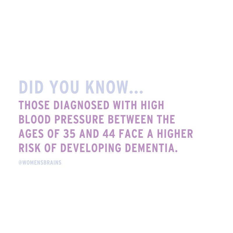 High blood pressure in early adulthood is associated with a decline in brain health in midlife after adjusting for other risk factors. Early intervention is key. A healthy lifestyle & medication can slow down or prevent further decline; it can’t reverse damage already done.