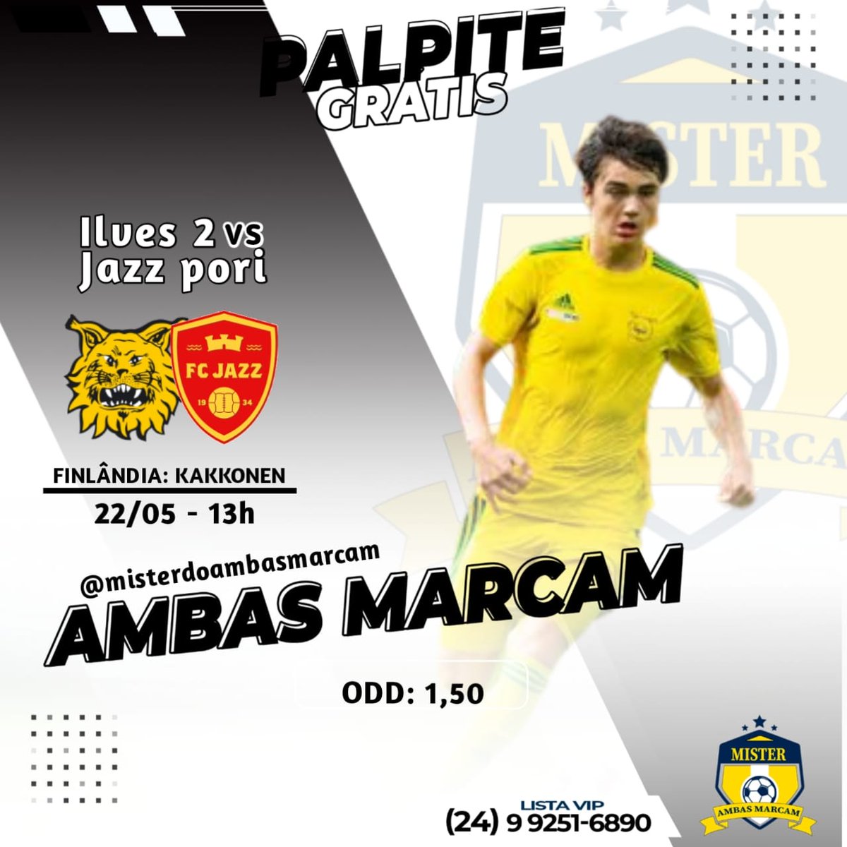 misterdoambas's tweet photo. Palpite Grátis
🇫🇮Ilves 2 x Jazz Pori
Kakkonen-Finlandia

Siga @misterdoambas

#palpitegratis
#apostasesportivas
#ambasmarcam https://t.co/g0729jVSx9