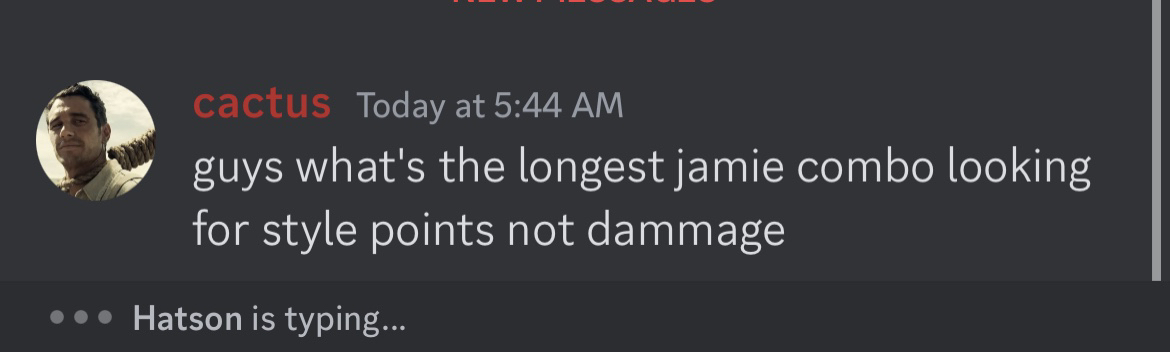 HatsonFGC's tweet photo. SF6 Jamie discord in a nutshell https://t.co/v8vPZuq0yz