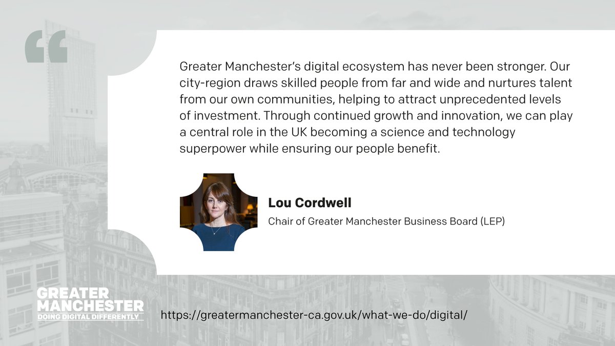 👩‍💻Greater Manchester has a new digital vision for the future! The Digital Blueprint for 2023-26 has been developed in collaboration with stakeholders from across Greater Manchester’s digital sector
Read more 👉 greatermanchester-ca.gov.uk/what-we-do/dig… #DoingDigitalDifferently #GreaterManchester