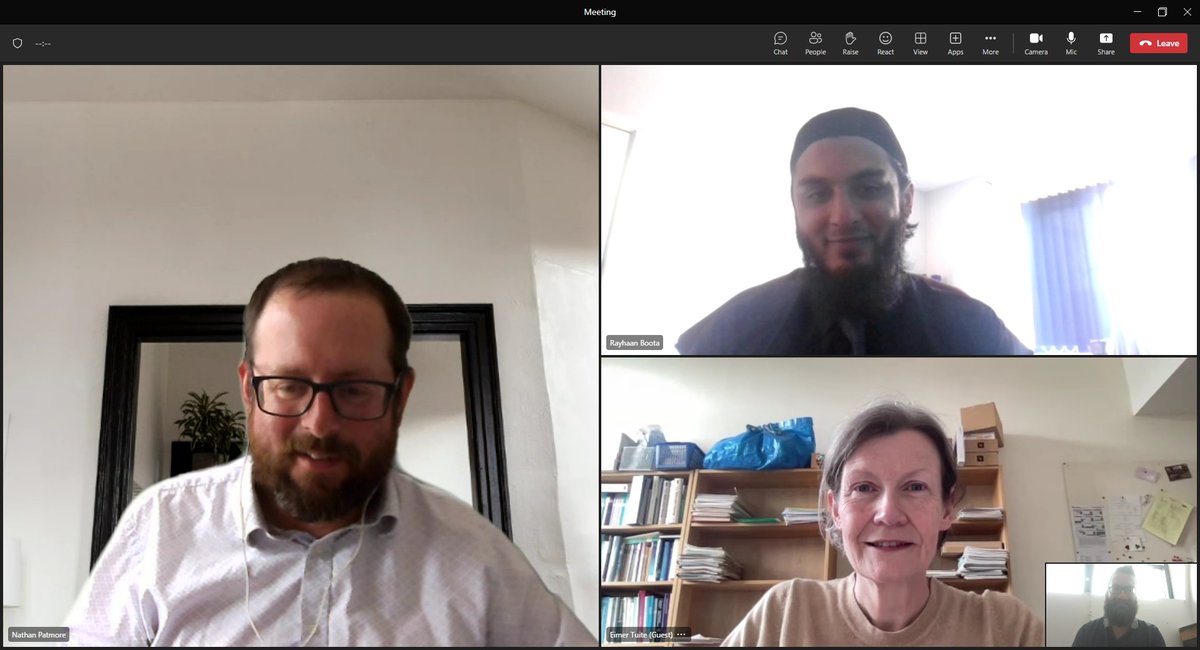 PaulElliott_lab's tweet photo. Very well done to Rayhaan Boota who had his viva this morning. Many thanks for Nathan Patmore and @EimerTuiteLab for officiating as examiners. Very happy student and very happy supervisor 🥳 https://t.co/i72HIv8TOR