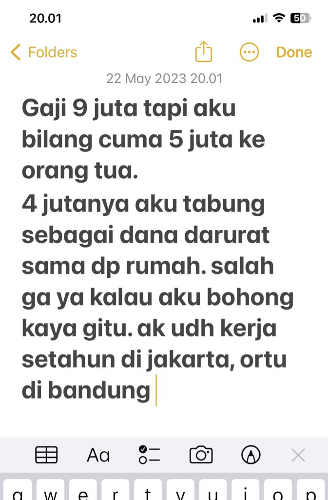 work! cw // gajitpi nnti ak bakal jujur klo udh dana daruratnya ke kumpul, atau bilang skrang aja ya?