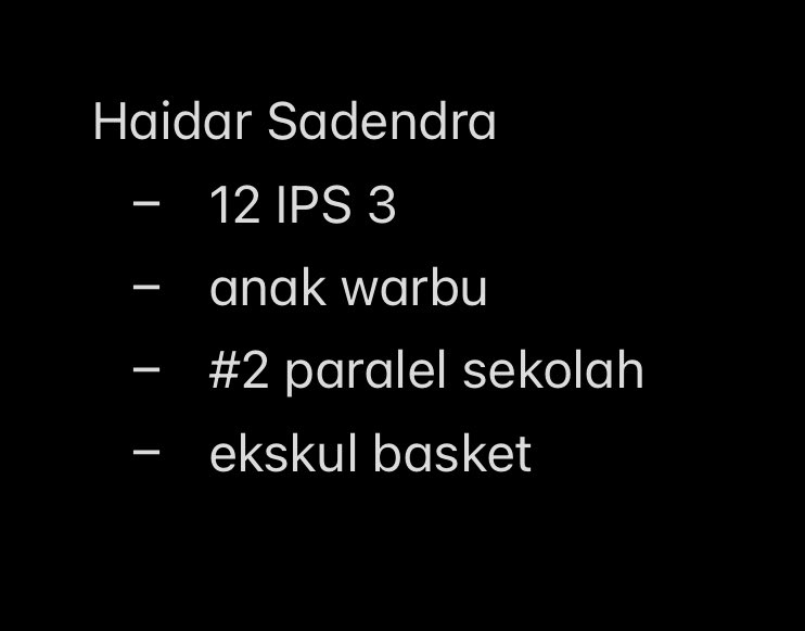 — Haidar Sadendra