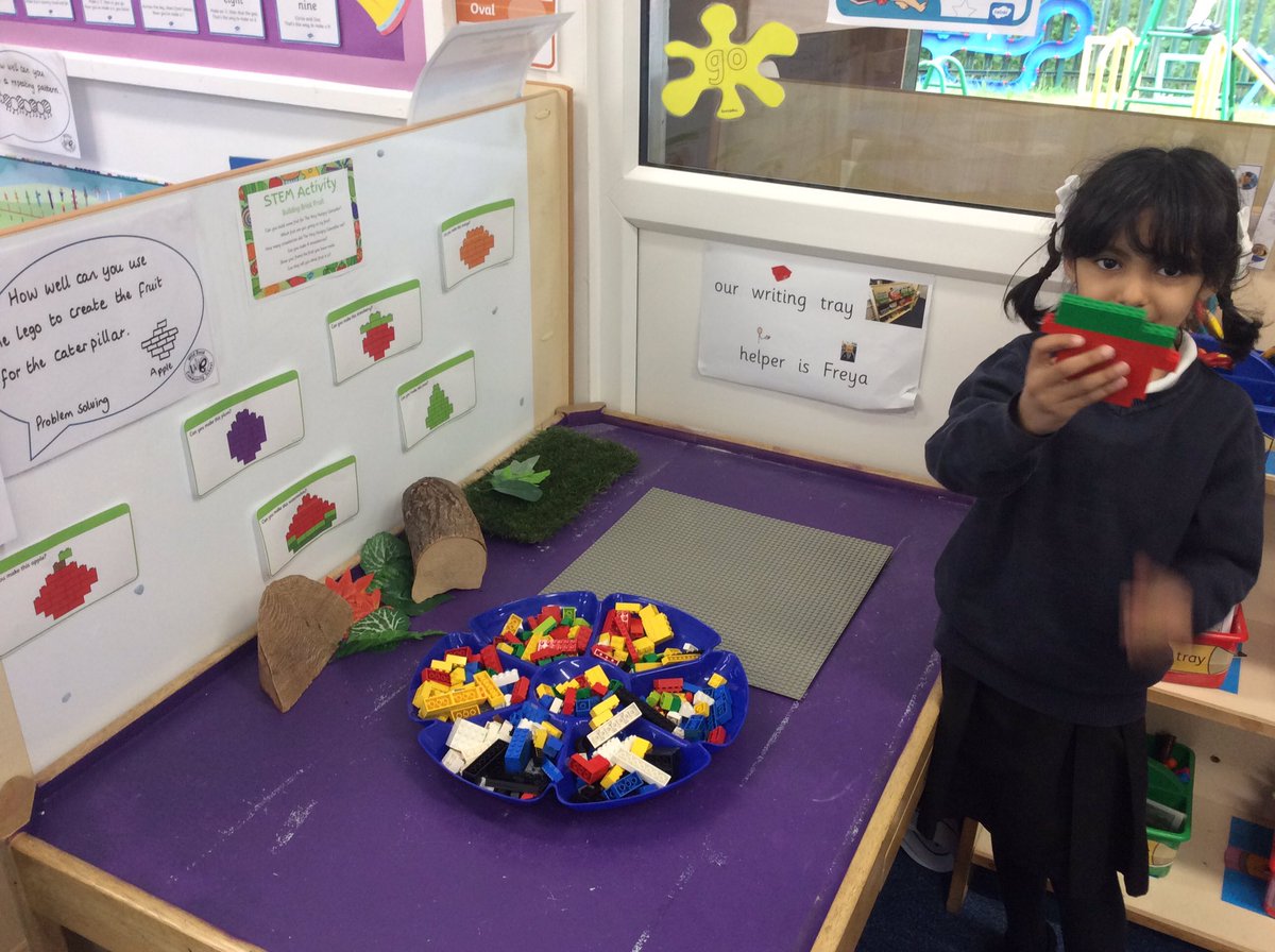holstein_mrs's tweet photo. Monday-
This week we are reading the story The Hungry Caterpillar 🐛 Today we have been making caterpillars by threading beads on pipe cleaners, using the playdough and making the fruit with the Lego. In maths we have been exploring patterns outside.
@wild_bank @TrustVictorious https://t.co/wBF1sIDvxV