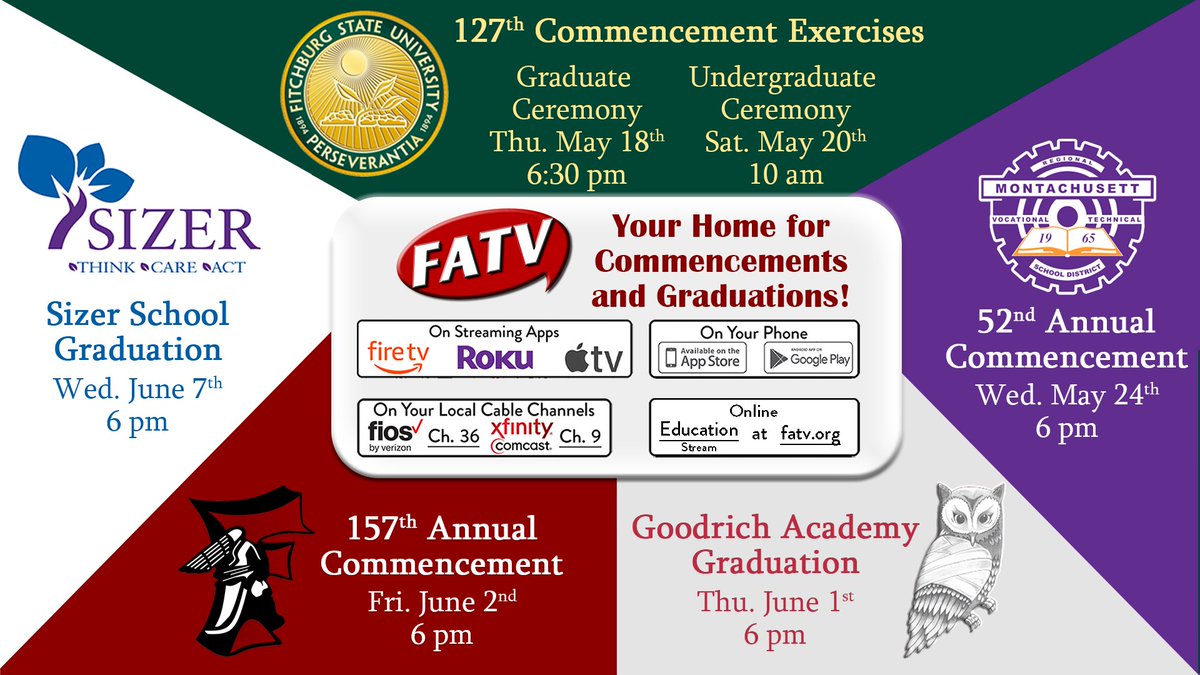 FitchburgAccess's tweet photo. Graduation Season on FATV https://t.co/Y1n7WmGSUV