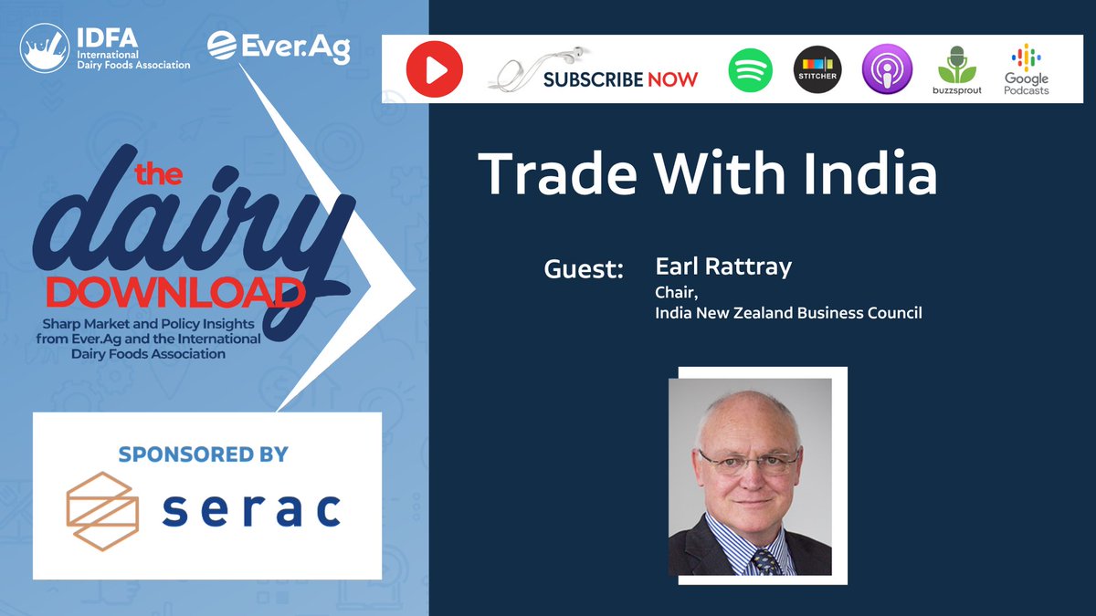 dairyidfa's tweet photo. India consumes more dairy than any other country in the world, but it also produces the most milk. On a new The Dairy Download, we speak with Earl Rattray of @inzbc, who discusses the policy and business opportunities ahead for dairy trade.

Tune in and subscribe today: https://t.co/IV4FKbNxCu