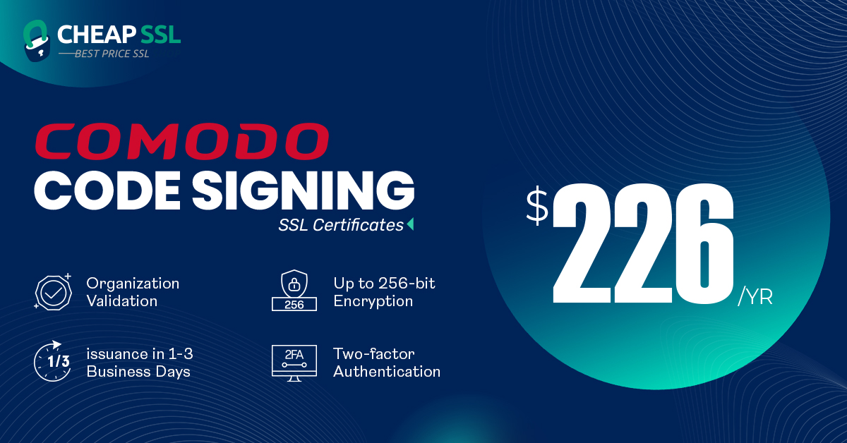 cheap_ssl_shop's tweet image. Get the Comodo Code Signing certificate from CheapSSLShop and secure the code to enhance customers’ trust.
Buy Now👉cheapsslshop.com/comodo-code-si…
#Codesigning #cheapcodesigning #buycodesigningcertificate