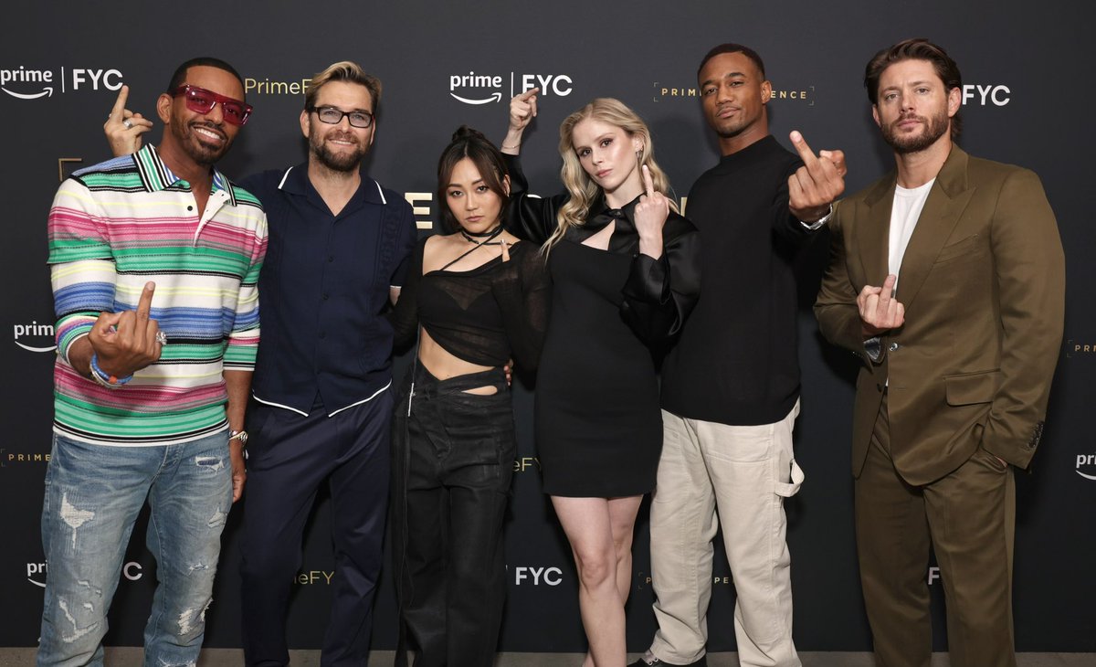 Erin Moriarty with the cast of #TheBoys at #PrimeFYC in Los Angeles yesterday