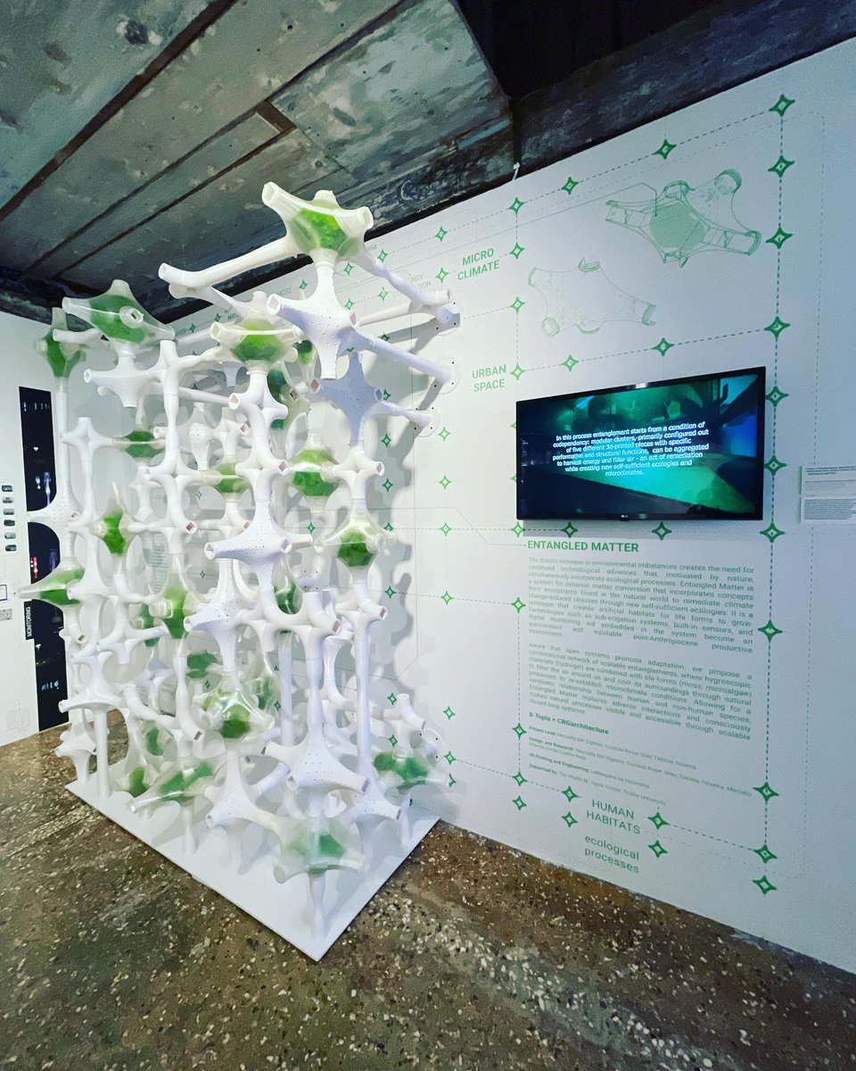 MaDelSignore's tweet photo. ENTANGLED MATTER- Urban Prototype for microclimate remediation developed through dynamic matter conversion and self-sufficient ecologies exhibited  at the @ecc_italy “ Time- Space-Existence” during the 18th Venice Biennale. https://t.co/qD743VV5do