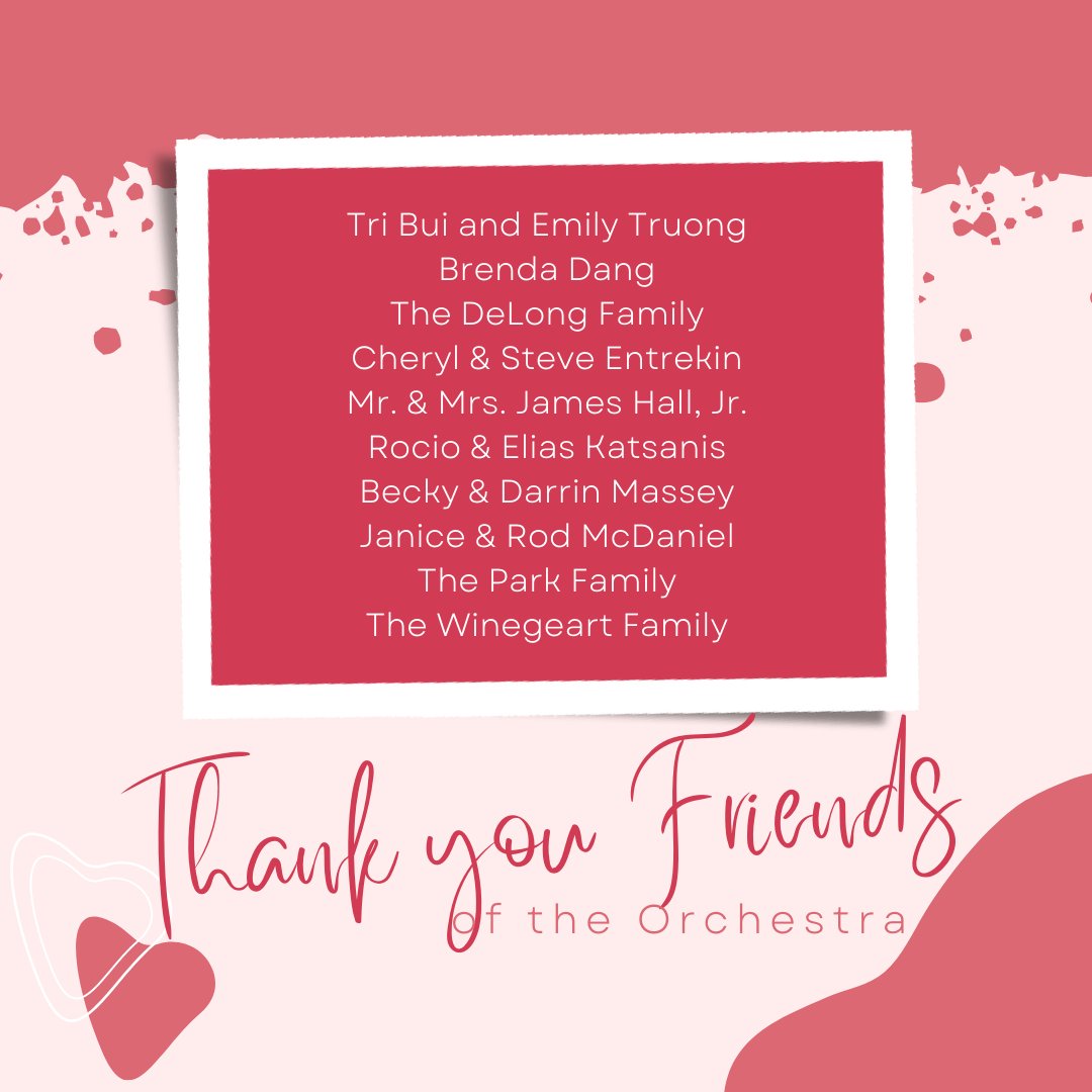 Thank you Friends of the Orchestra for your generous support and love.  We couldn't do it without you.  #jfnd #rockwallorchestra <a href="/rockwallschools/">Rockwall ISD</a> <a href="/risdfinearts/">RISD Fine Arts</a> <a href="/rockwall_HS/">RockwallHighSchool</a>