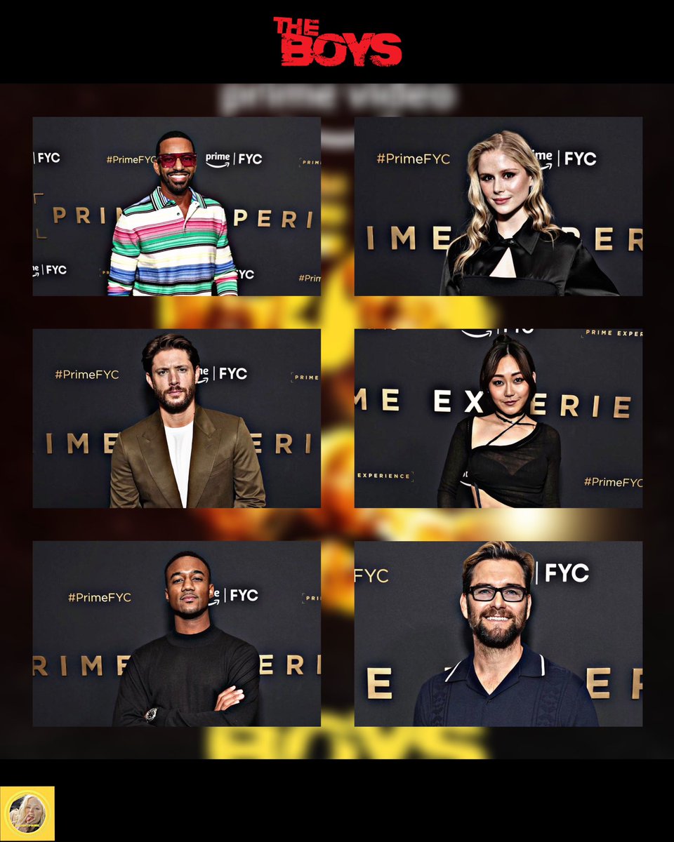 VOUGHTPRIME's tweet photo. All of the cast pictures in one picture at the event yesterday! 

Very happy Erin was at it 😊

Hopefully we get Gen V and SZN 4 news more in the next few weeks 🔥

#TheBoysTV #voughtinternational #erinmoriarty #LazAlonso #AntonyStarr #karenfukuhara #JessieUsher #JensenAckles https://t.co/fvr6bqPxhi