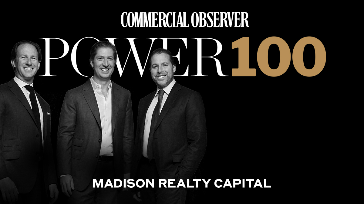 Madison Realty Capital ranks as one of the most powerful figures in commercial real estate. Congrats to our team, and thanks to Commercial Observer for the recognition.

Time Period: 2022
Award Announced: May 15, 2023