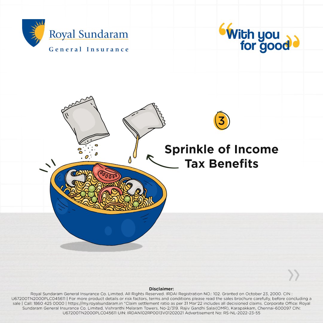 royalsundaram's tweet image. Discover the recipe for success at Royal Sundaram, where we've perfected the art of instant health insurance.

#RoyalSundaramGeneralInsurance #WithYouForGood #InstantInsurance