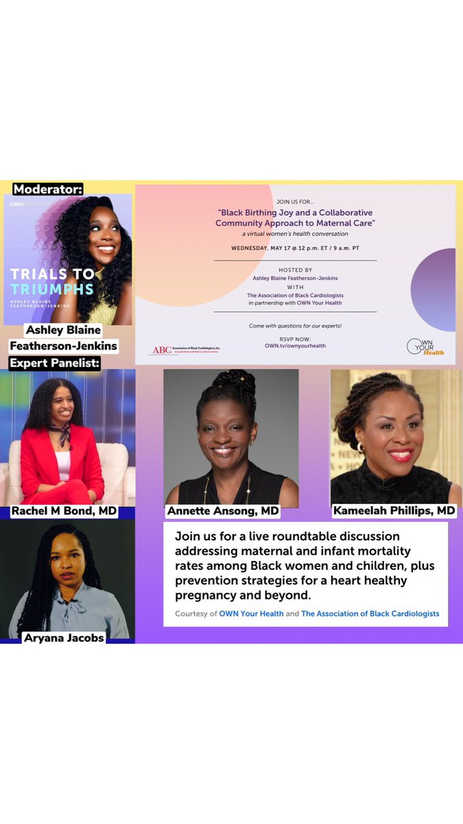 DrRachelMBond's tweet photo. Yes❣️We discussed the current state of  #Blackmaternalhealth &amp; the role cardiologists play in improving outcomes, closing racial gaps &amp; changing the narrative to bring joy back to the birthing experience.

✅ it out on #worldpreeclampsiaday 👇🏽
https://t.co/a3EwU8LMnT https://t.co/b7bxQ8aPIB