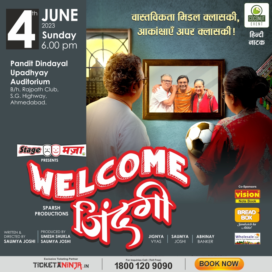 'Welcome Zindagi' into your world and let the laughter flow!
Reserve your seat now and get ready for pure and entertaining comedy.

Date- 4th June 2023
Time- 6:00 PM

Book now: bit.ly/WelcomeZindagi…

#FamilyDrama #FatherSon #HindiNatak #Theatre