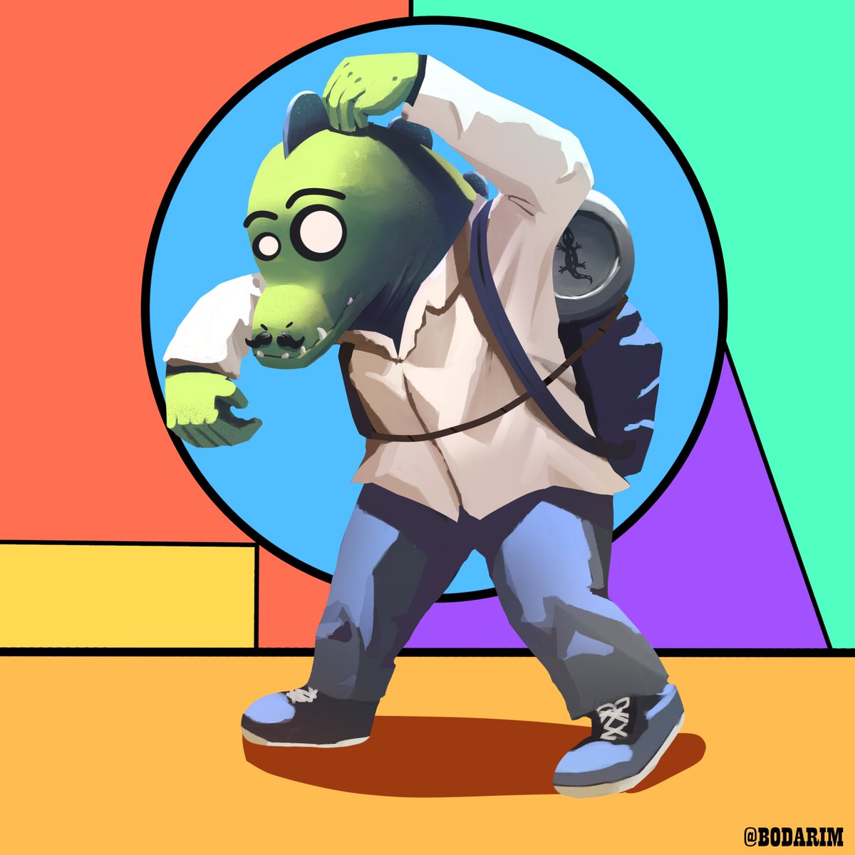 Bodarim's tweet photo. STRIKES A POSE!! https://t.co/nmU0OfUISD