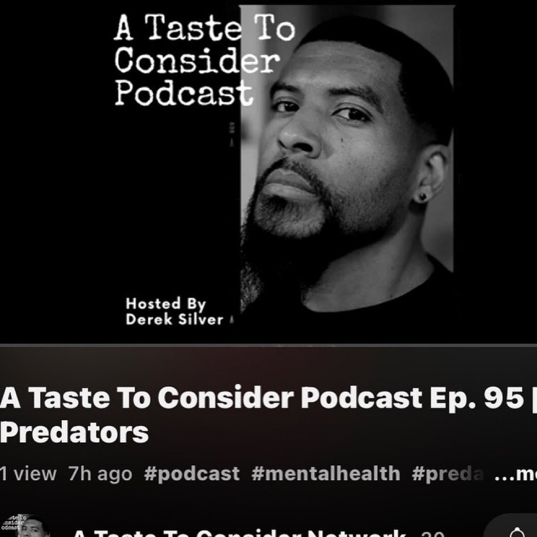 Mr_I_AM's tweet photo. New Taste…Predators
🎤🥃💨

A Taste To Consider Podcast
Streaming…Link ⬇️

https://t.co/ub7cPtZ3vh

#Podcast #podcasts #mentalhealth #Predator #Predatory #Predatorybehavior #MentalHealthAwareness #podcasting https://t.co/xsSbCBLxg1