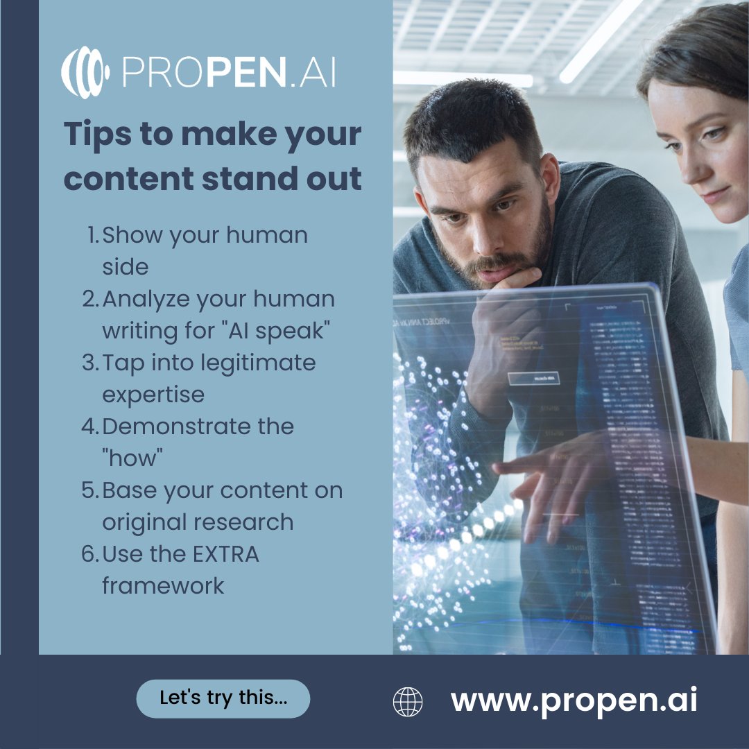 ProPen_AI's tweet image. Creating a successful content marketing strategy takes time and effort, but the rewards are worth it.
Let's try Propen AI!
propen.ai
#content #text #ContentGenerator #contentcreation #contentwriting #timesaving #blogs #ai #writing #content #seo #creative