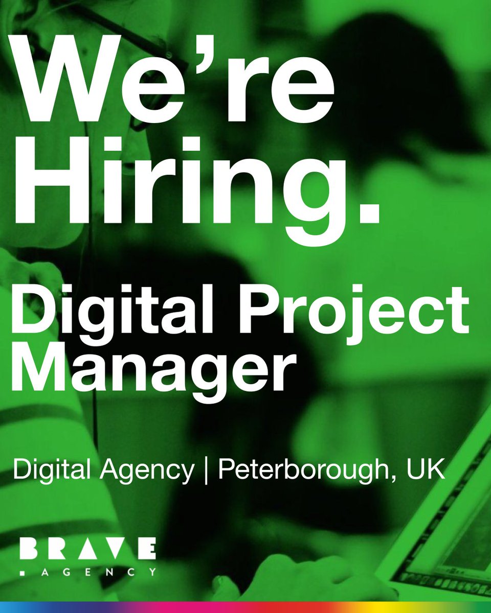 We are looking to hire a Digital Project Manager that is passionate about the world of web development to work in our Peterborough office.

bit.ly/42Yex3E 

#Hiring #JoinOurTeam #ProjectManager #AgencyJobs