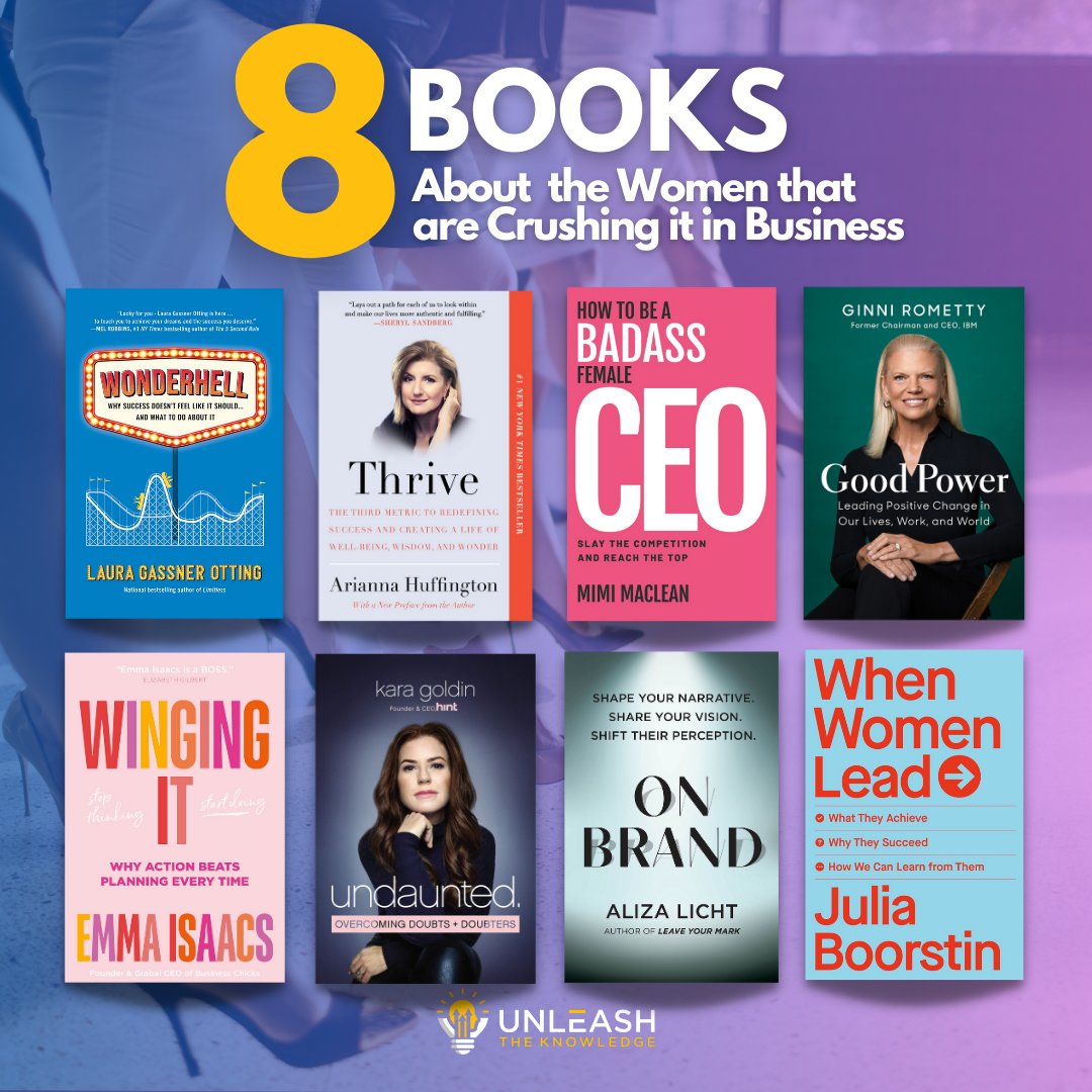 8 Books about the women that are crushing it in business.

Take special consideration for Wonderhell by @heylgo 

@businesschicks @ariannahuff @karagoldin @AlizaLicht @BadassCEO1  @GinniRometty @JBoorstin