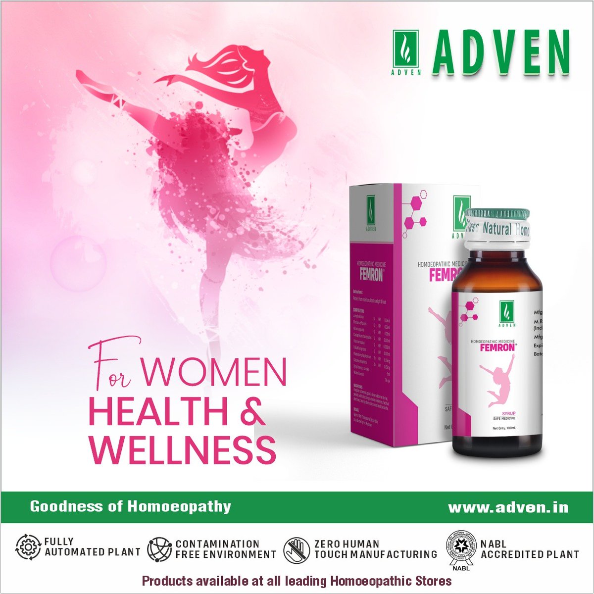 ADVENBIOTECH's tweet photo. 𝐅𝐨𝐫 𝐖𝐨𝐦𝐞𝐧 𝐇𝐞𝐚𝐥𝐭𝐡 & 𝐰𝐞𝐥𝐥𝐧𝐞𝐬𝐬
|| FEMRON SYRUP ||
https://t.co/LGVqeilMyt
#women #health #wellness #womenhealth #femron #tonic #healthywomen #femronsyrup #ADVEN #advenbiotech #advenbiotechpvtltd https://t.co/q9u27yiTcQ