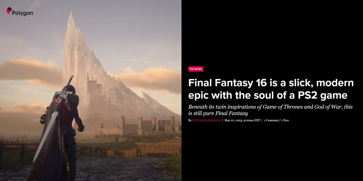 Dreamboum on X: Polygon delivers FFXVI's most glowing praise