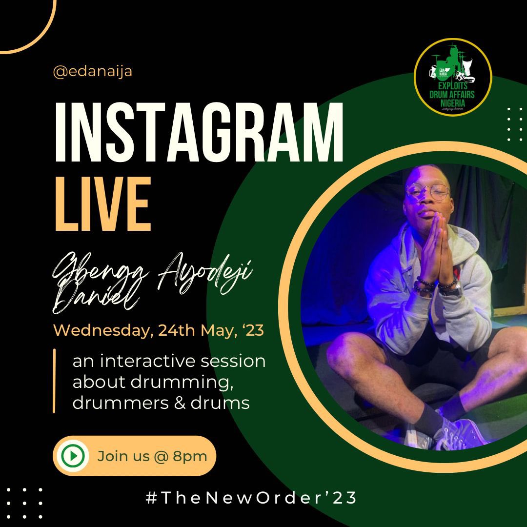 ayodeji233's tweet photo. Pls join me on our IG live session with @edanaija promise it’s going to be enlightening. #drumtalk #trending https://t.co/MbjZFqeJBm