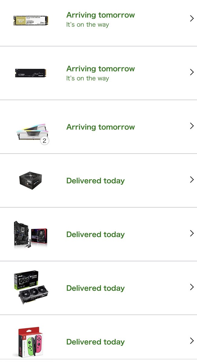 I ordered something at <a href="/dospara_web/">ドスパラ【公式】</a> then I got slammed with this

Meantime at <a href="/AmazonJP/">Amazon.co.jp (アマゾンジャパン)</a> 
Would you happen to have a core i9 13th generation I could buy? These guys dont seem to want my ¥¥¥¥