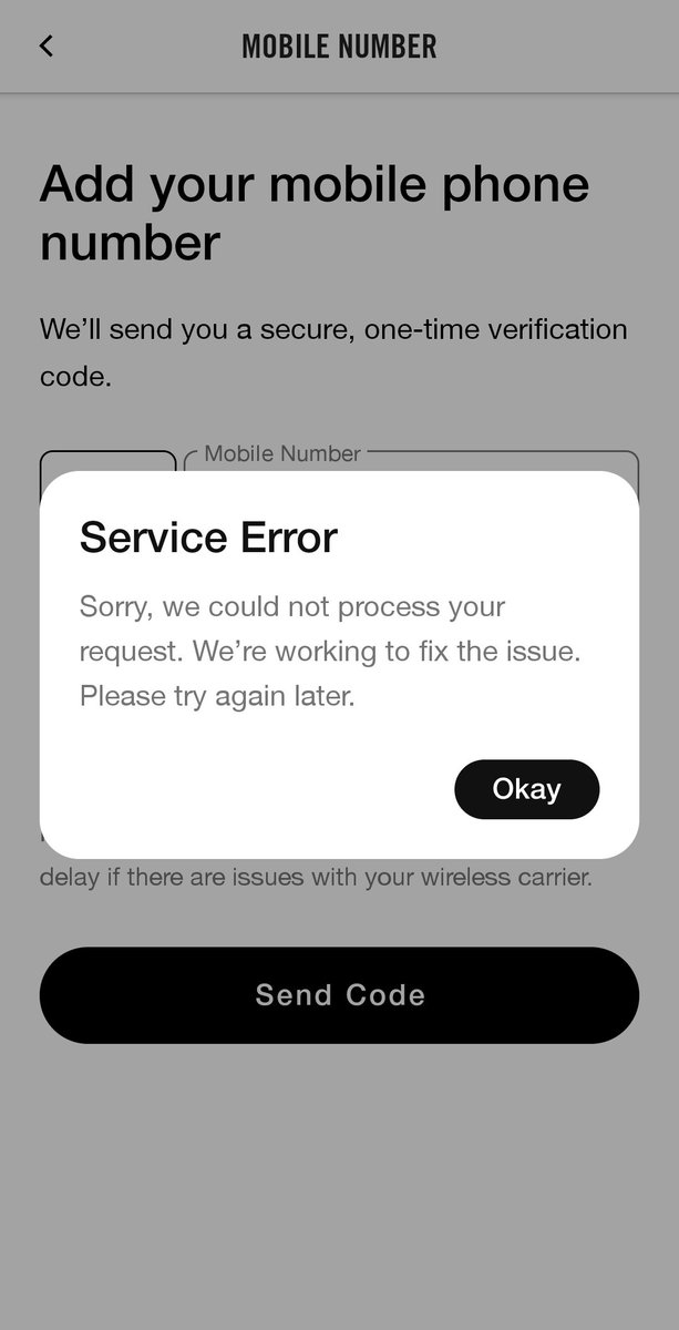 AverageGiant's tweet photo. @nikestore @Nike @nikestore @NikeService I've been trying to get into the SNKRS app for months and keep getting the same message. I've uninstalled and tried off wifi and nothing works. Help https://t.co/VaS7dpfGQT