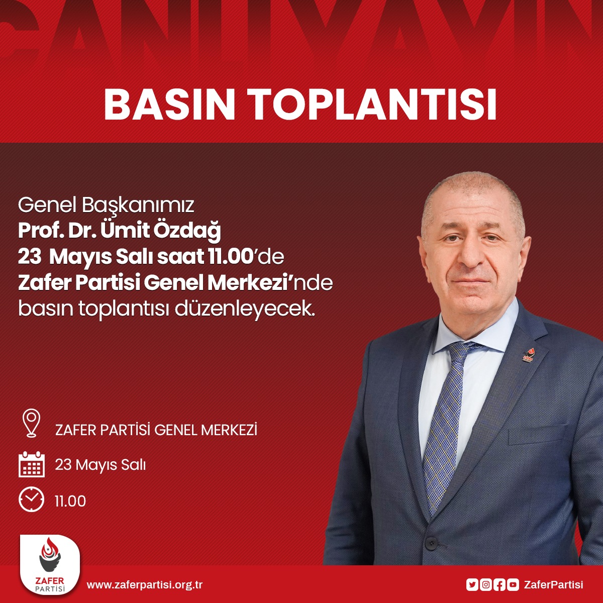 Aziz Türk Milleti,
Ata İttifakı, ortak karar alma ve hareket etme tercihlerinden vazgeçmiştir.
Bugünden itibaren, taraflar sadece kendi adlarına karar alacaktır.
Bu sebeple Zafer Partisi'nin kararını, Genel Başkanımız Prof. Dr. Ümit Özdağ, yarın saat 11.00'de düzenleyeceği basın