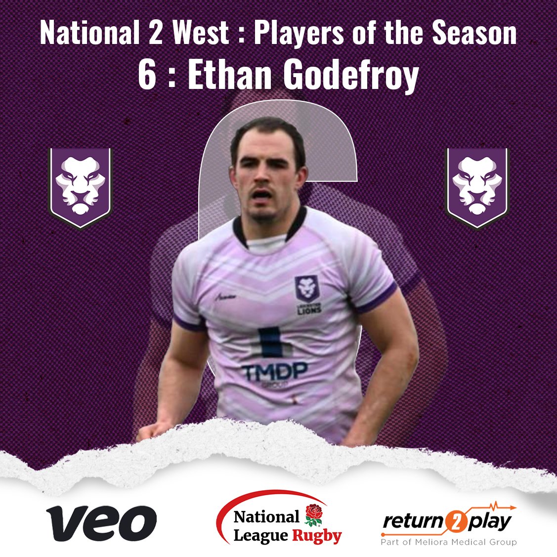 Natleague_rugby's tweet photo. Next in our Players of the Season it's 6. Blindside: Congratulations to @LeicsLionsRFC's Ethan Godefroy #Nat2W https://t.co/fARAsJQX6S