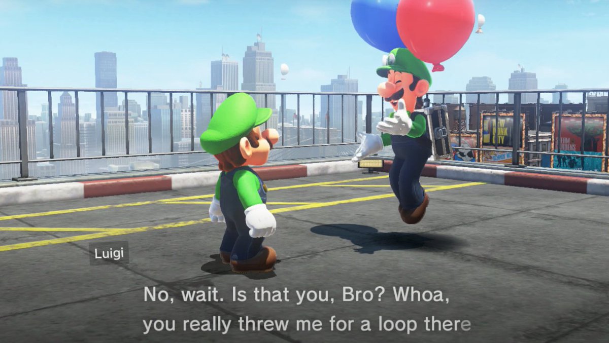 daily_luigi's tweet photo. Luigi’s reaction to Mario dressing up as him.

[ Super Mario Odyssey ]
#luigi #mario https://t.co/CRn201qaAV