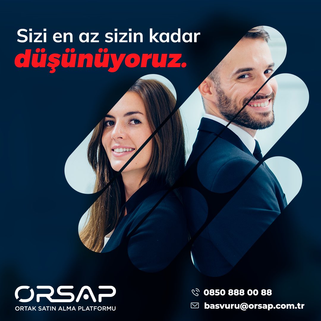 ORSAP, uzman kadrosu ile 7/24 sizi en az siz kadar düşünerek kazanmanız için çözümler üretiyor.

ORSAP’ın avantajlı dünyasına gelin, giderlerinizi kısarak büyümenin keyfini yaşayın!

#ORSAP #ortaksatinalmaplatformu