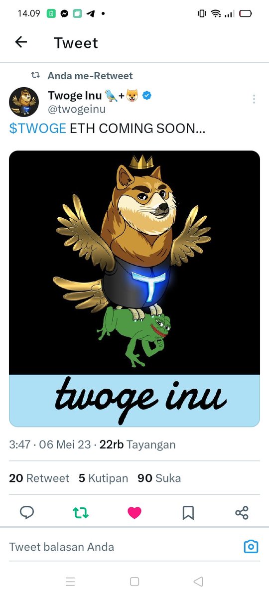 DaveXavi4's tweet photo. @CryptoEmdarks @twogeinu the next 1000x👀👀
$TWOGE ETH coming soon👀👀

$TWOGE
#TWOGE
#TWOGEINU
#TWOGEARMY https://t.co/hSSdheaeEN
