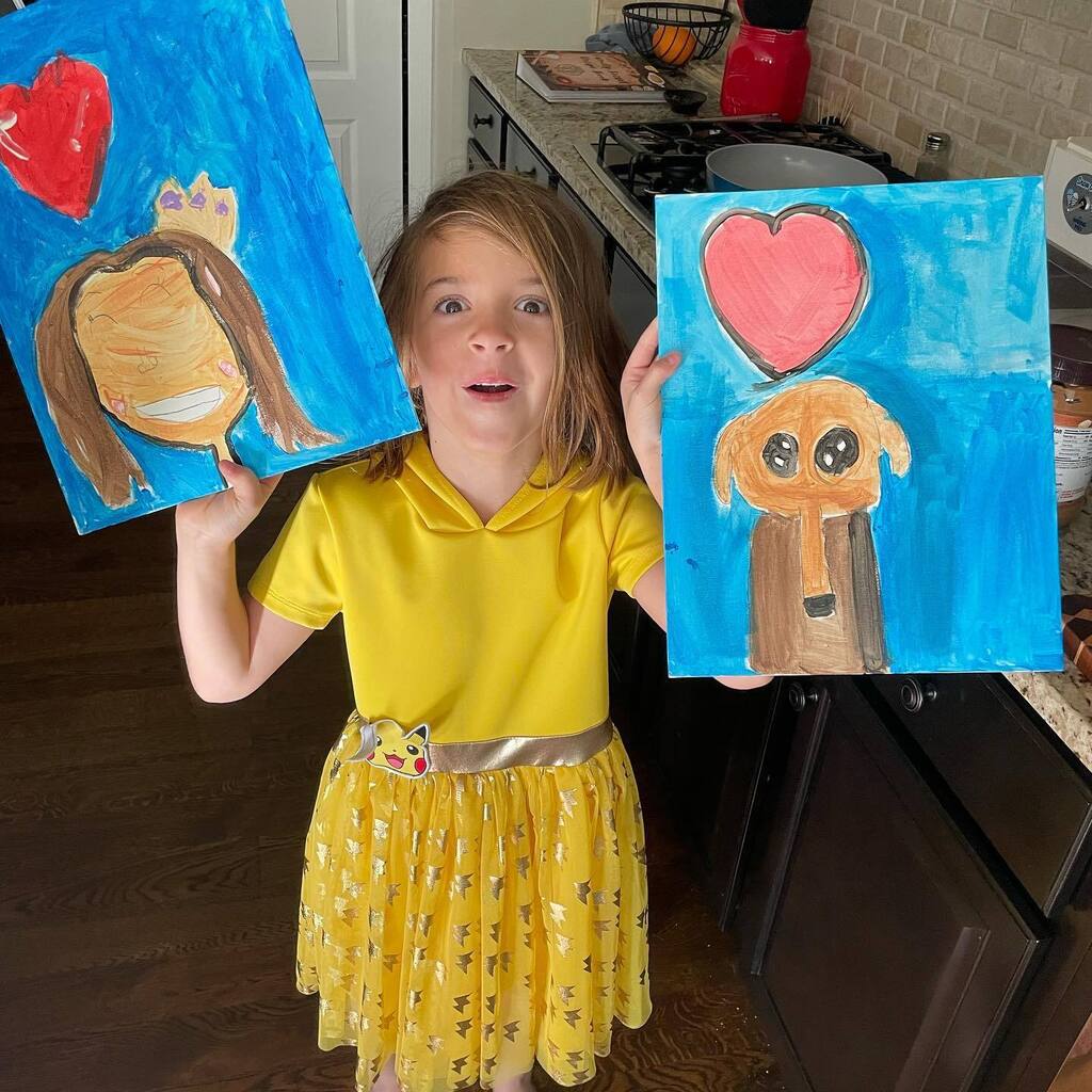 Ava’s self portrait and “let me do it for you dog” instagr.am/p/Csi9cENLE92/