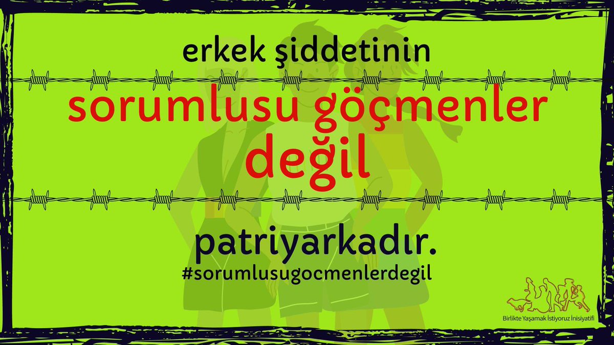 Cumhurbaşkanı adayı Kemal Kılıçdaroğlu’nu sorumlu açıklamalar yapmaya ve göçmen karşıtlığı üzerinden ırkçılık yapmamaya çağırıyoruz. 

Erkek şiddetinin sorumlusu göçmenler değil, patriyarkadır.
#SorumlusuGöçmenlerDeğil
