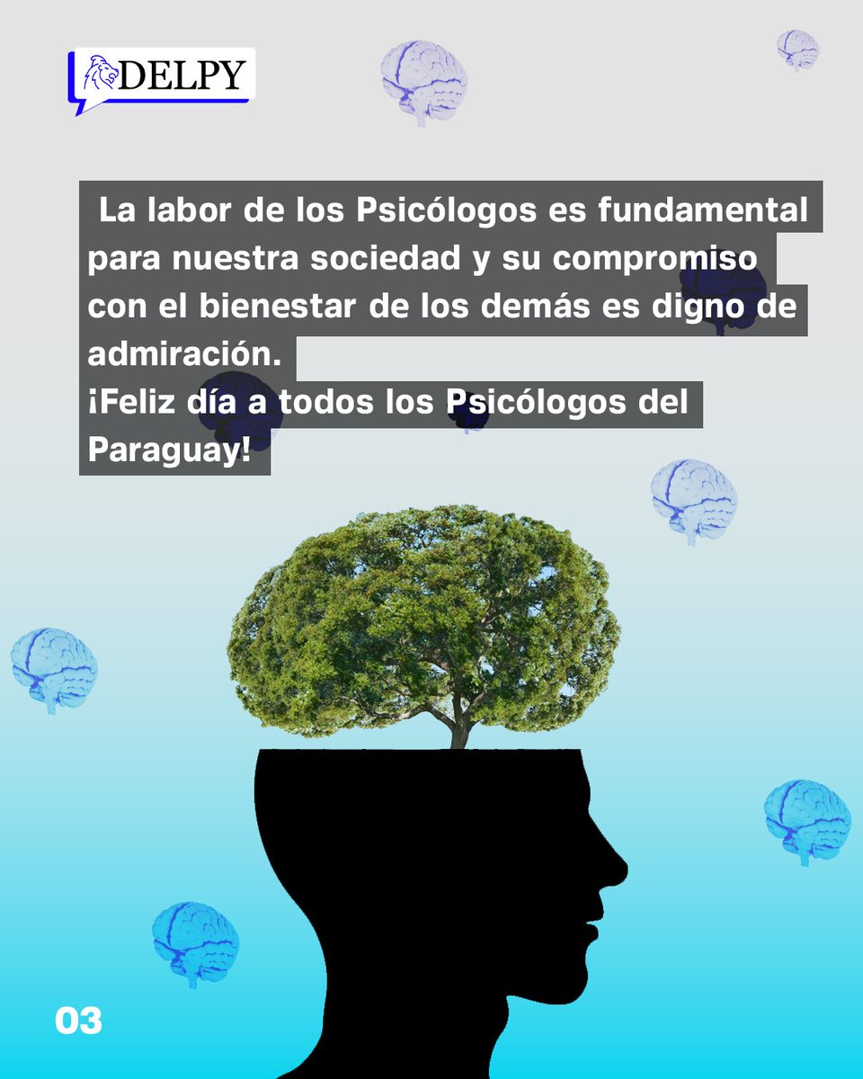 delpynews's tweet photo. ▶️ DÍA DEL PSICÓLOGO PARAGUAYO |🙌🏻

Hoy celebramos a todos los profesionales comprometidos con la salud mental y el bienestar de la comunidad. Gracias por su dedicación, empatía y por ser el apoyo incondicional en momentos difíciles. 🤩

¡Feliz Día del Psicólogo Paraguayo! 🎉🇵🇾 https://t.co/QRk5NbxIRn