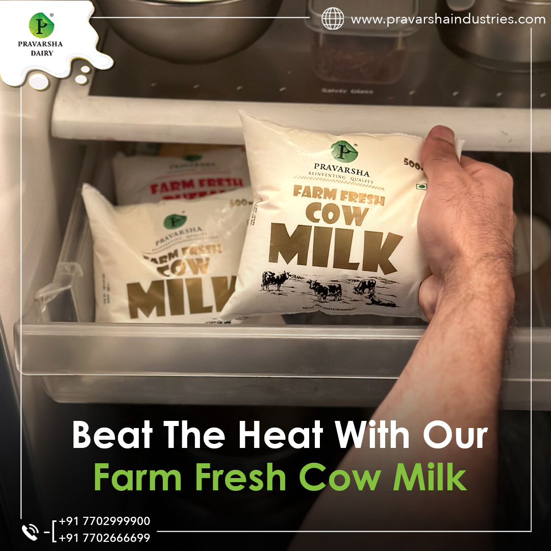 Stay cool this summer with the refreshing goodness of Pravarsha Dairy's farm fresh cow milk ☀️😇

Beat the heat and quench your thirst with every sip of this pure and creamy delight 🤍

 #miraclefood #food #strong #natural #hygiene #family #beatheheat