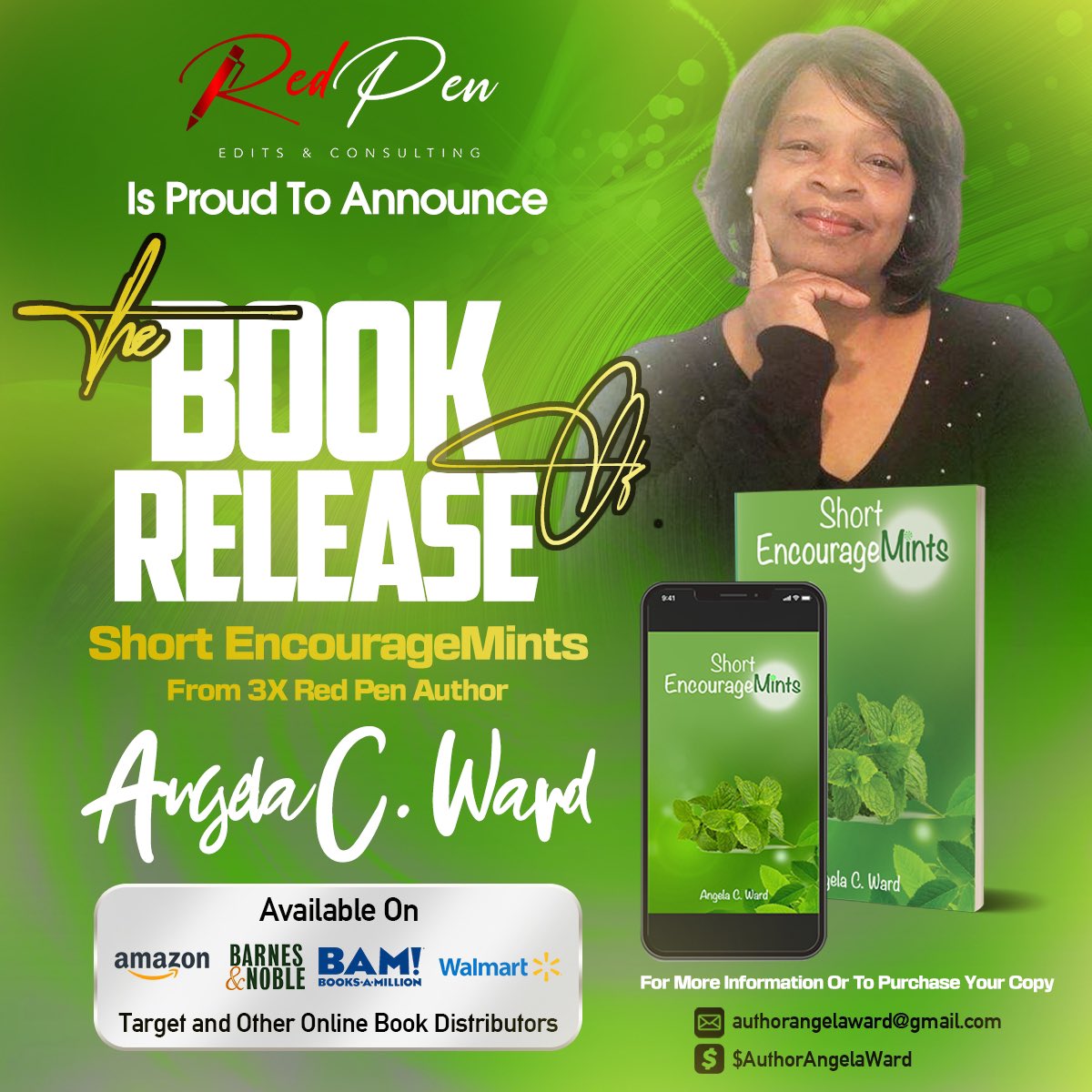 torrestocker's tweet photo. Red Pen Edits and Consulting, LLC is proud to announce the third book release from Red Pen Author, Angel C. Ward! Short EncourageMints is a refreshing book of motivational stories and life lessons. 

Get Your Copy Today!

Red Pen Is Your Friend!

#teamRedPen #books #authors https://t.co/KnZiMprNCV