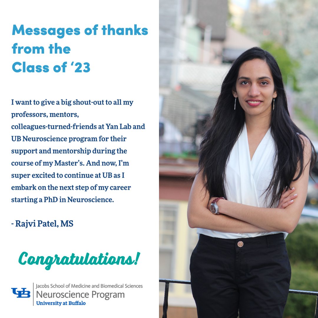 Yesterday we celebrated commencement, and today we'll start a series of thank-you messages from our graduates. First up, Rajvi Patel, MS! Congratulations!