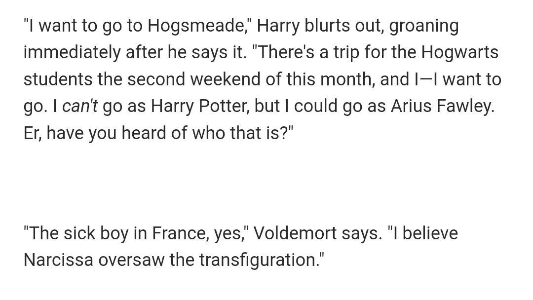 voldie knowing abt harry and draco's little elopement under transfiguration hshshdhsh why is he the real drarry shipper here